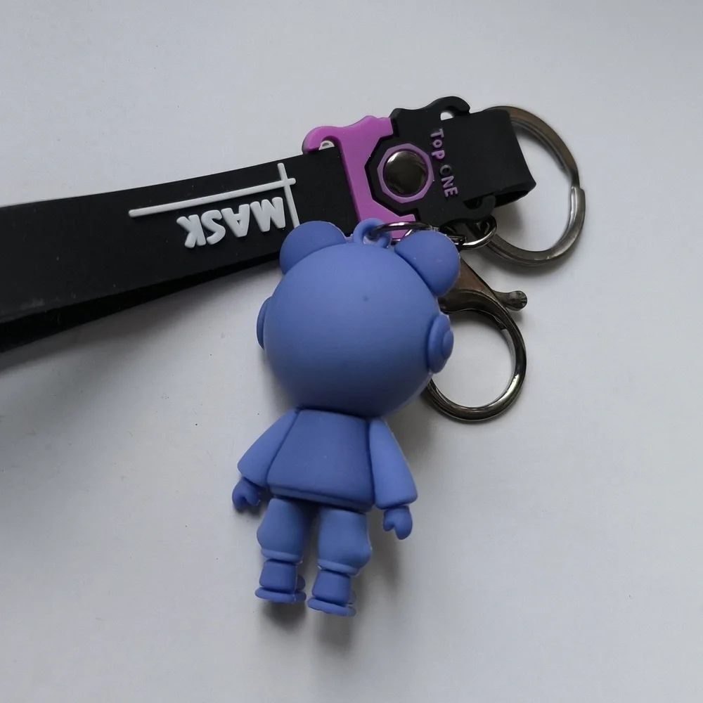 Spaceman Purple Rubber Keychain/ Bag Charm